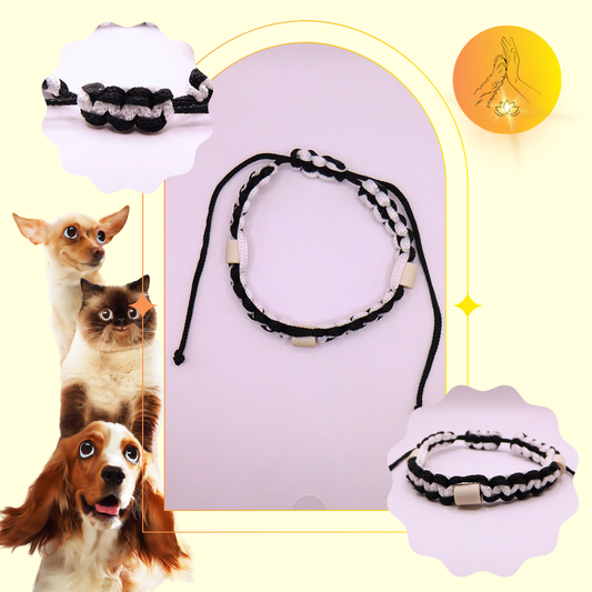 Colliers anti-puces - fils noir et blanc