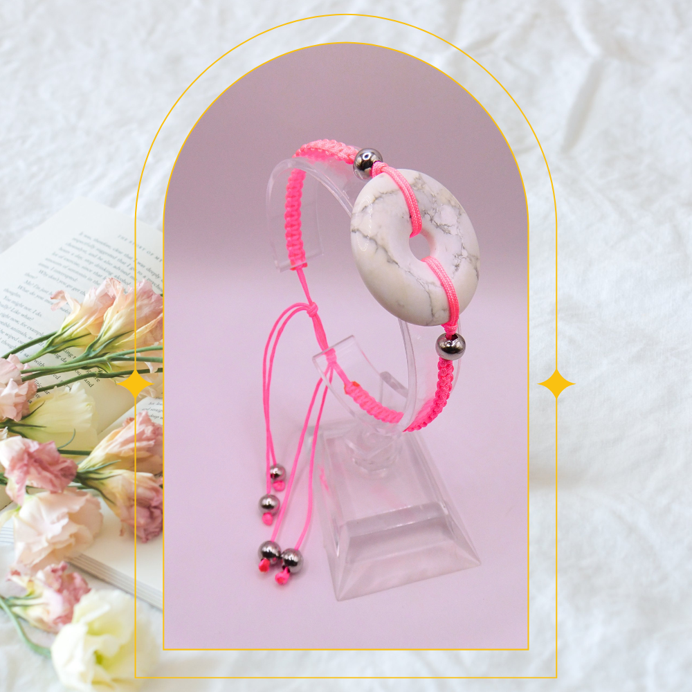 Bracelet Donut - Howlite Blanche