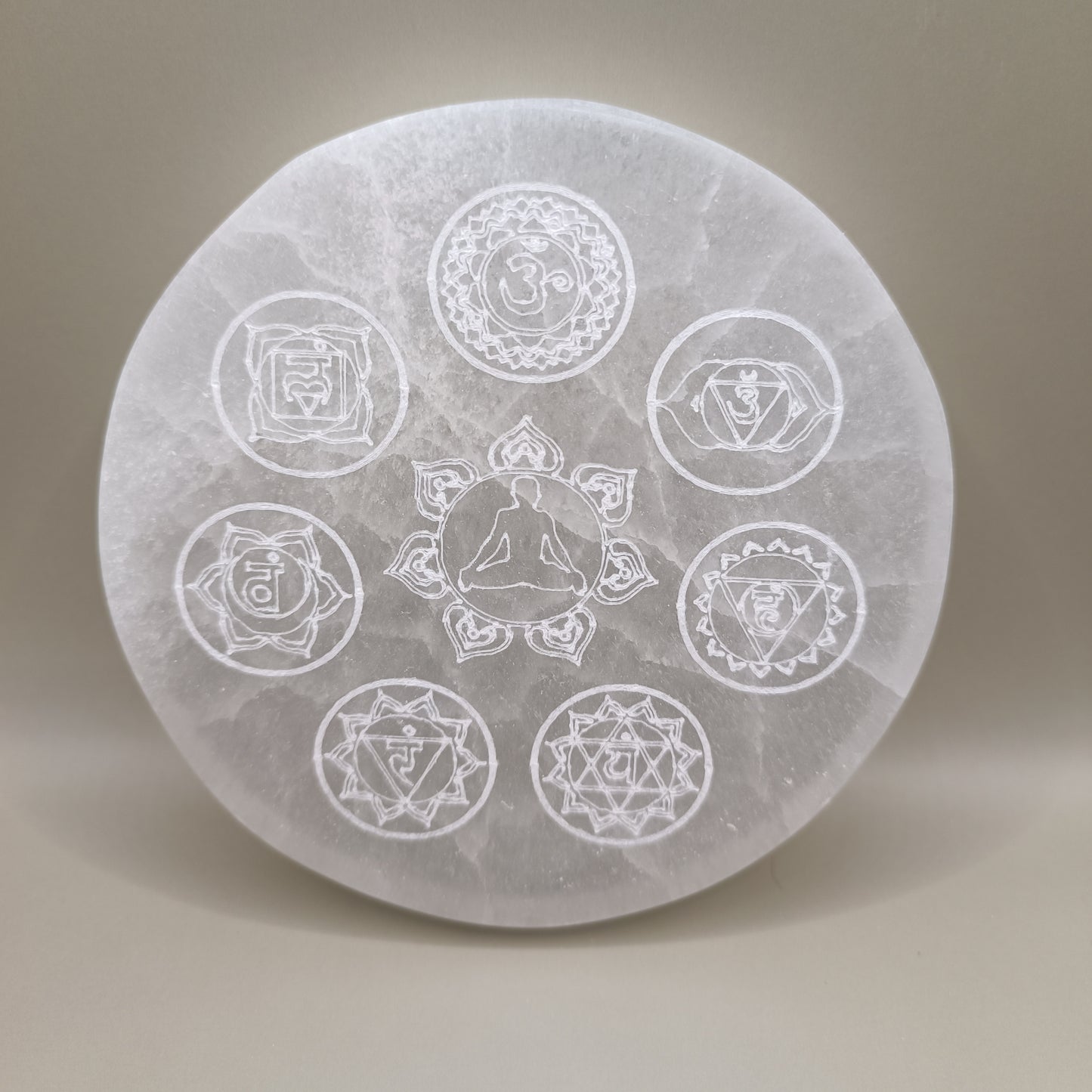 Plaque de sélénite - 7 chakras