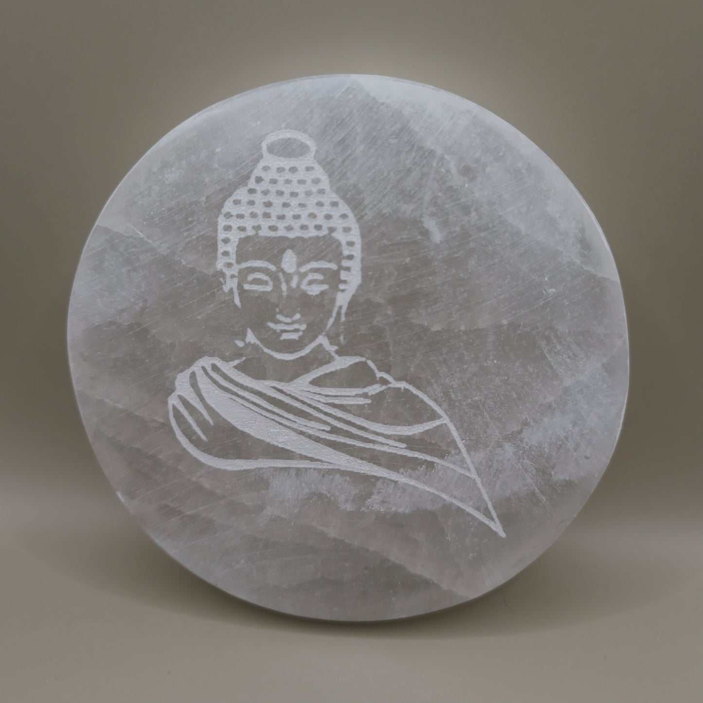 Plaque de sélénite - Bouddha