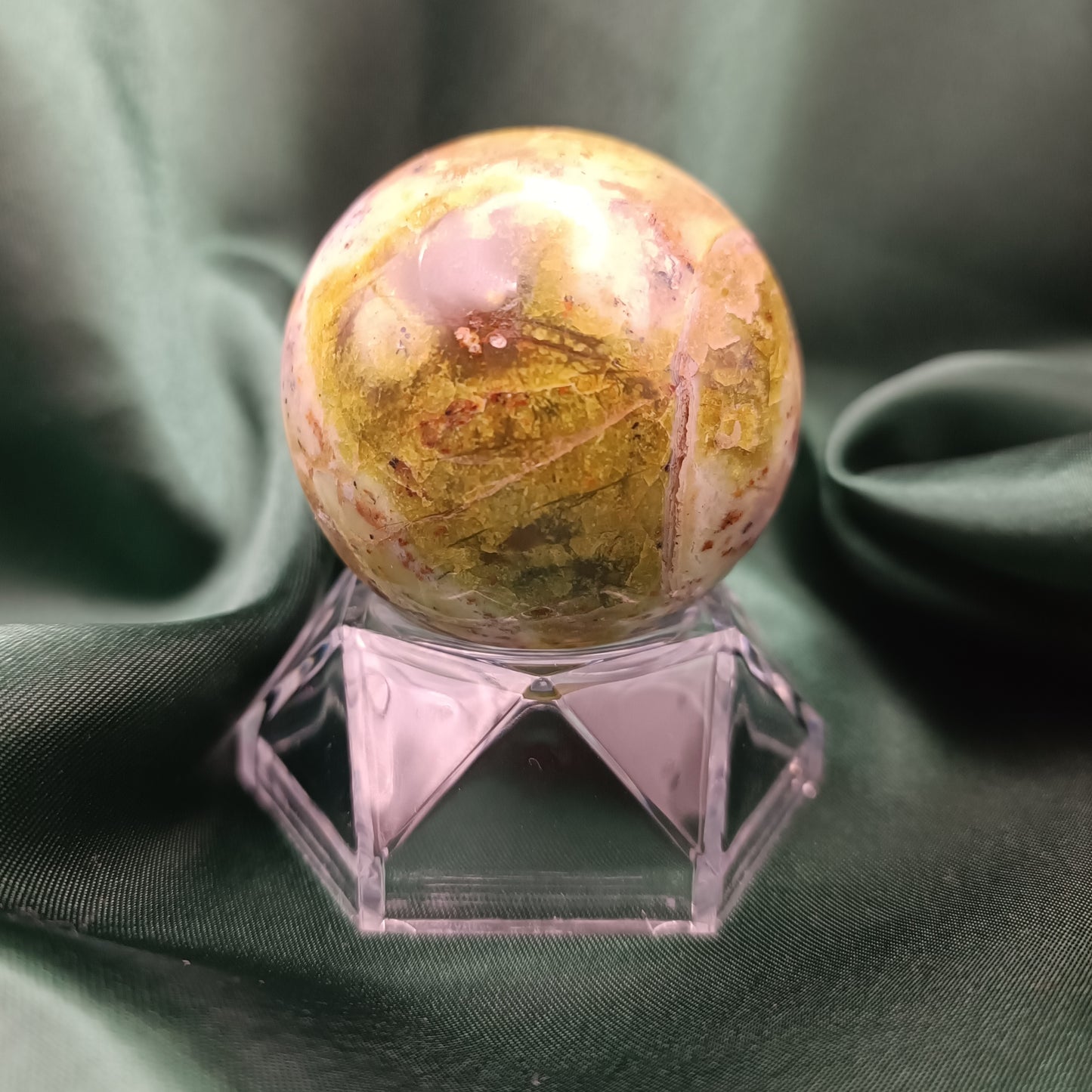 Sphère en opale verte - 40-50 mm