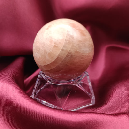 Sphère en pierre de lune orange - 40-50 mm