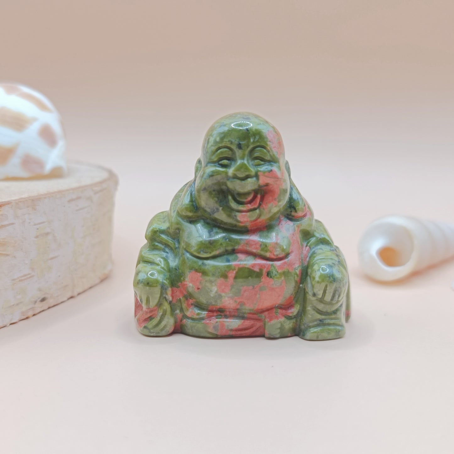 Statuette Bouddha en unakite