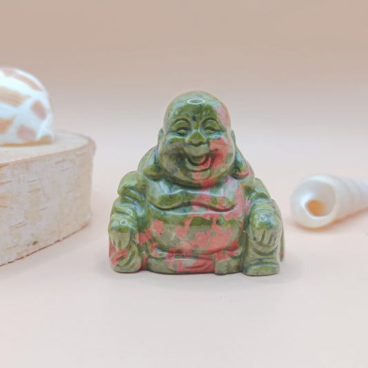 Statuette Bouddha en unakite