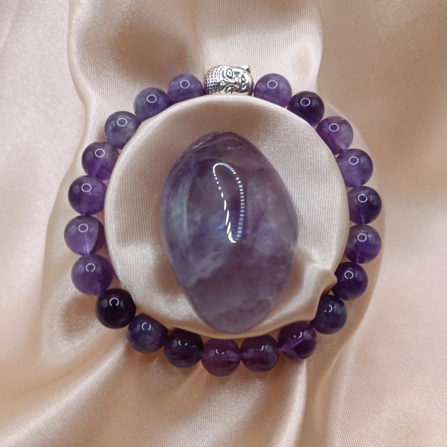 Bracelet Bouddha - Améthyste claire