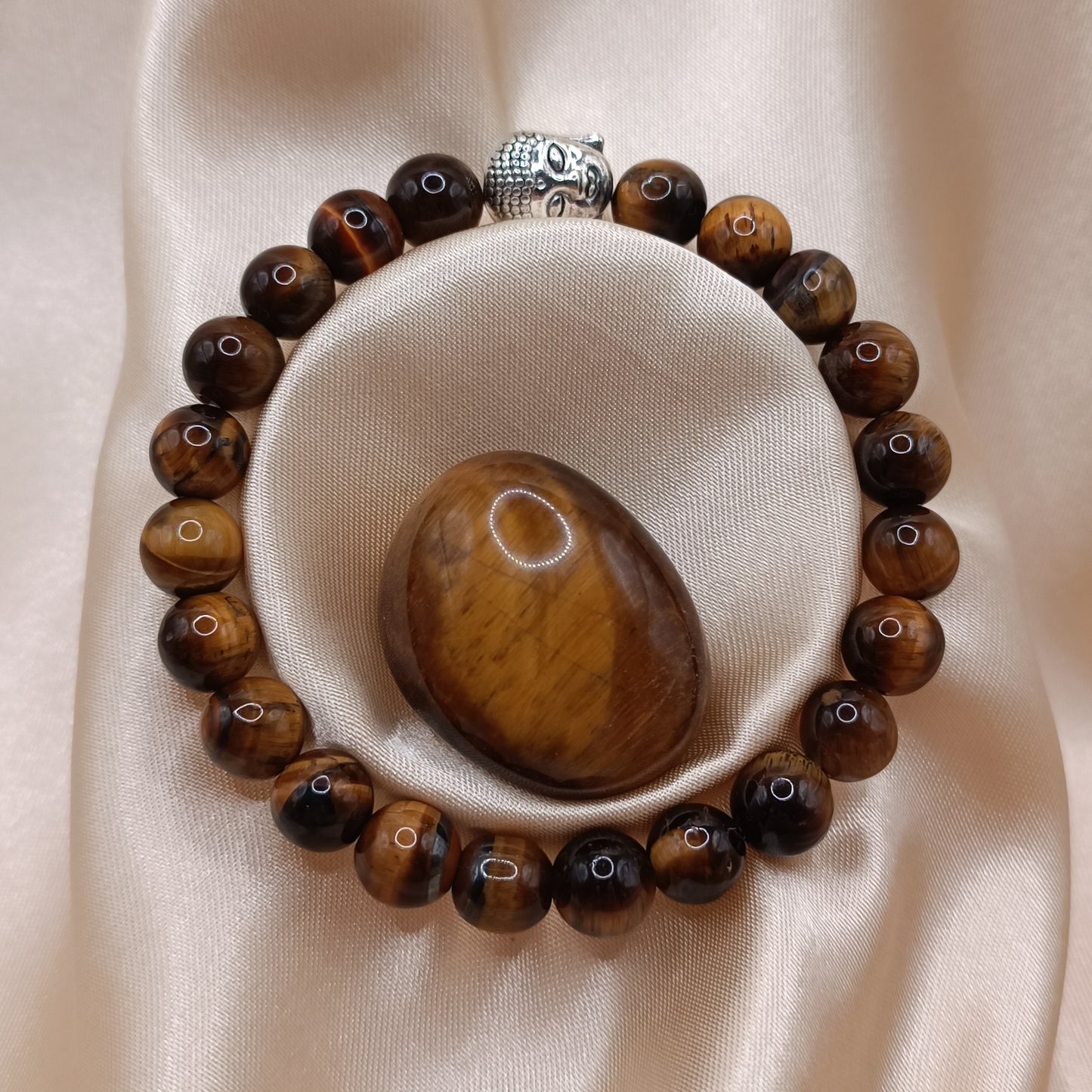 Bracelet Bouddha - Oeil de tigre