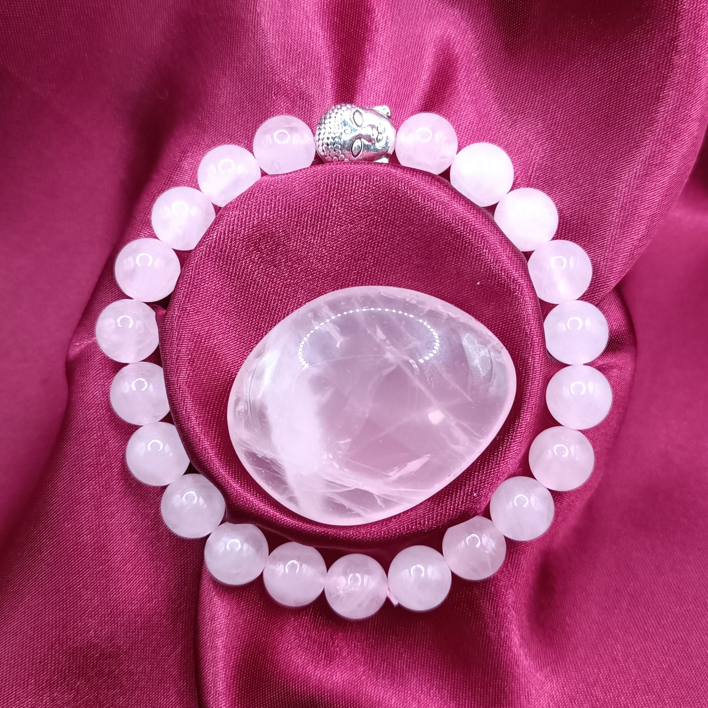 Bracelet Bouddha - Quartz rose