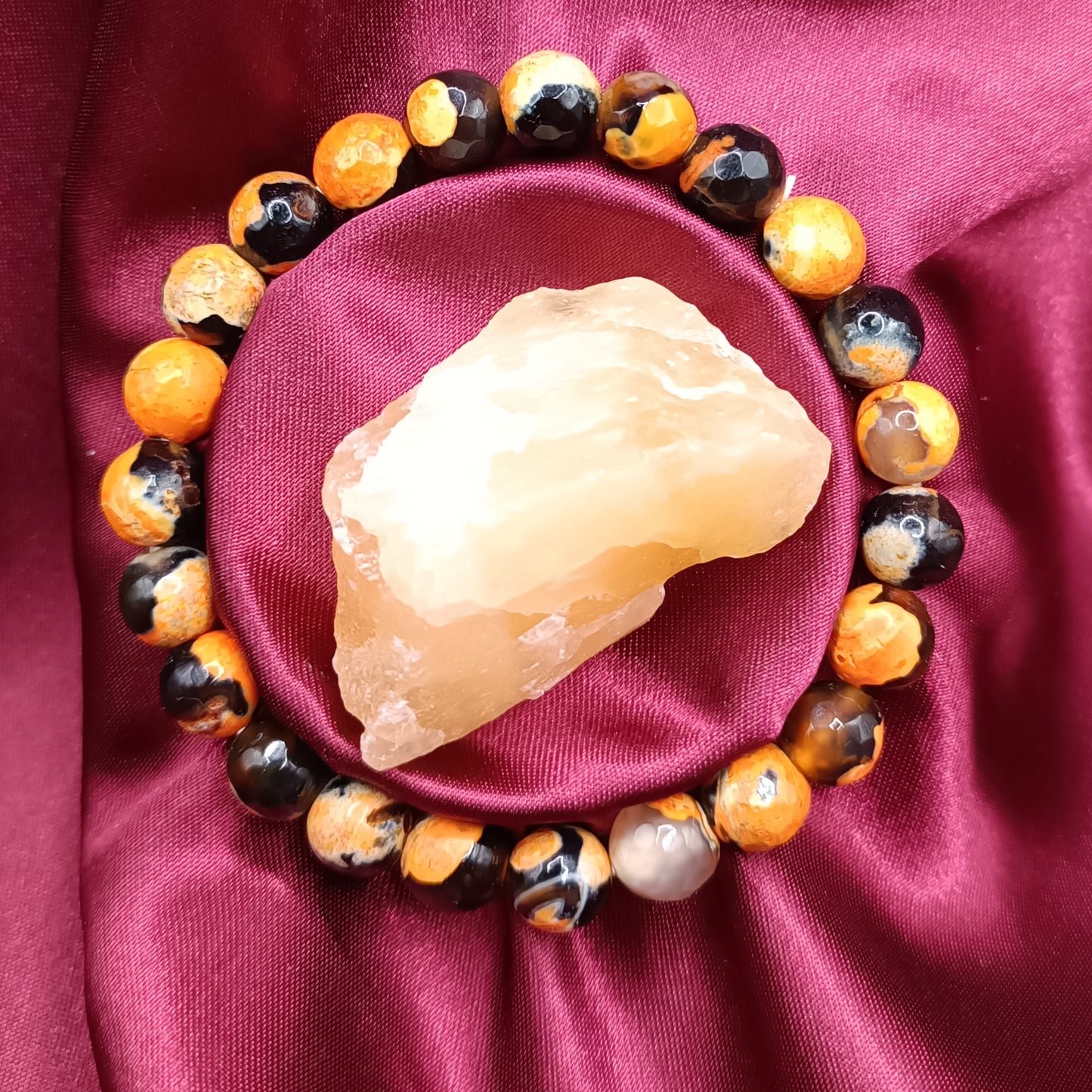 Bracelet boules - Jaspe bourdon - 8mm