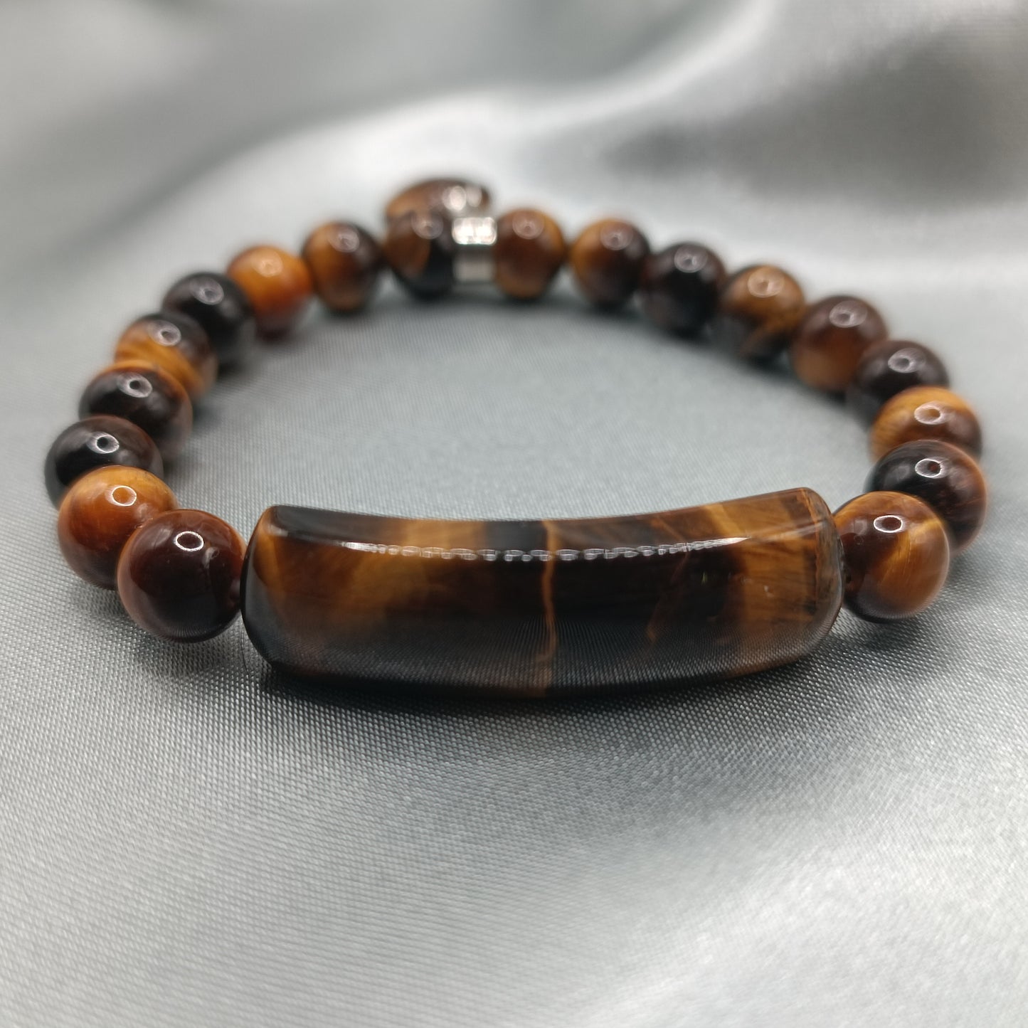 Bracelet gourmette - Œil de tigre