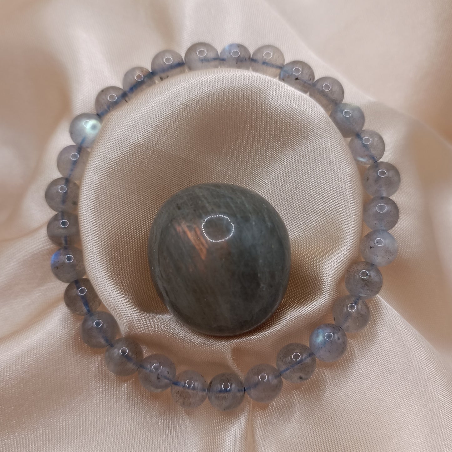 Bracelet boules - Labradorite - 6mm