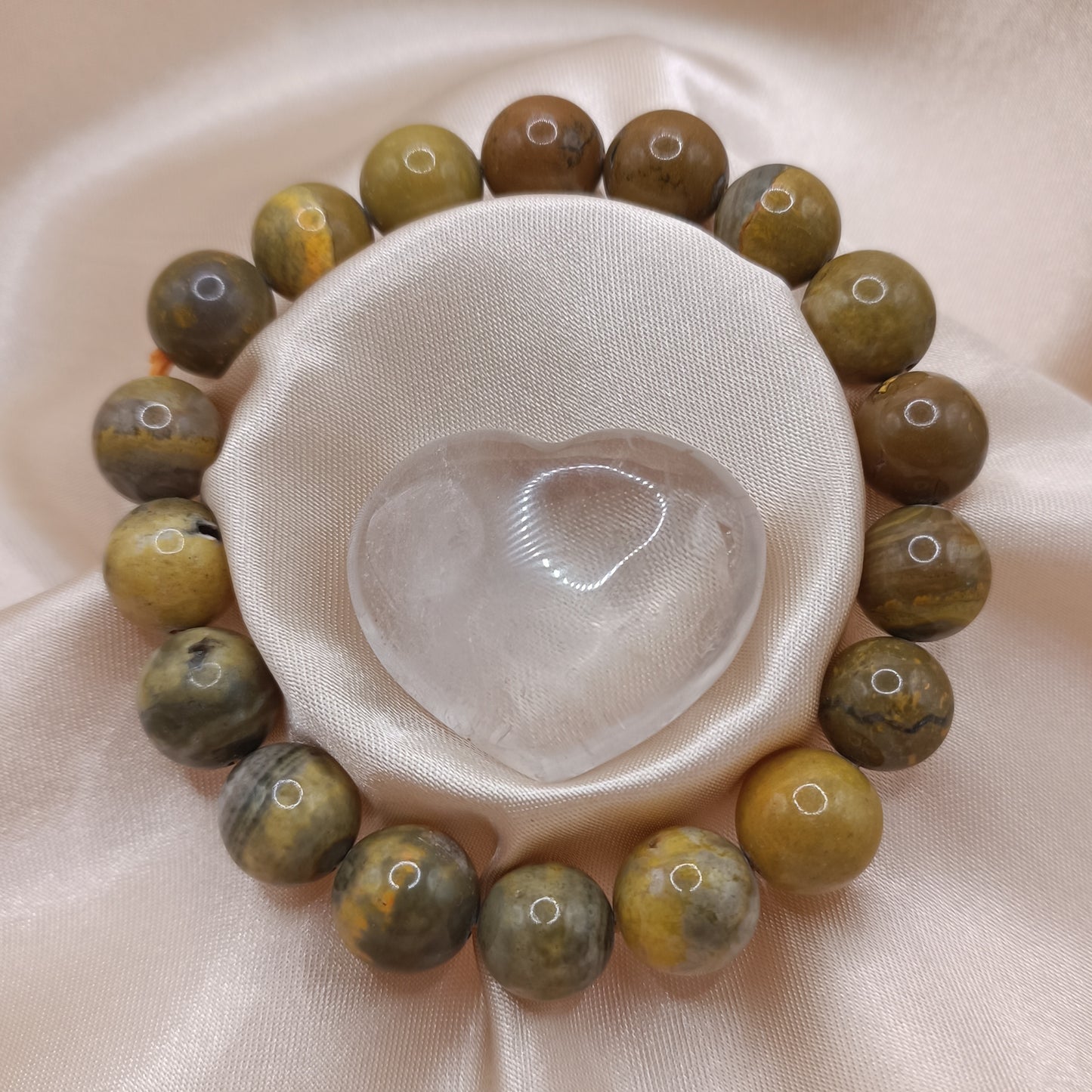 Bracelet boules - Jaspe bumblebee - 10mm