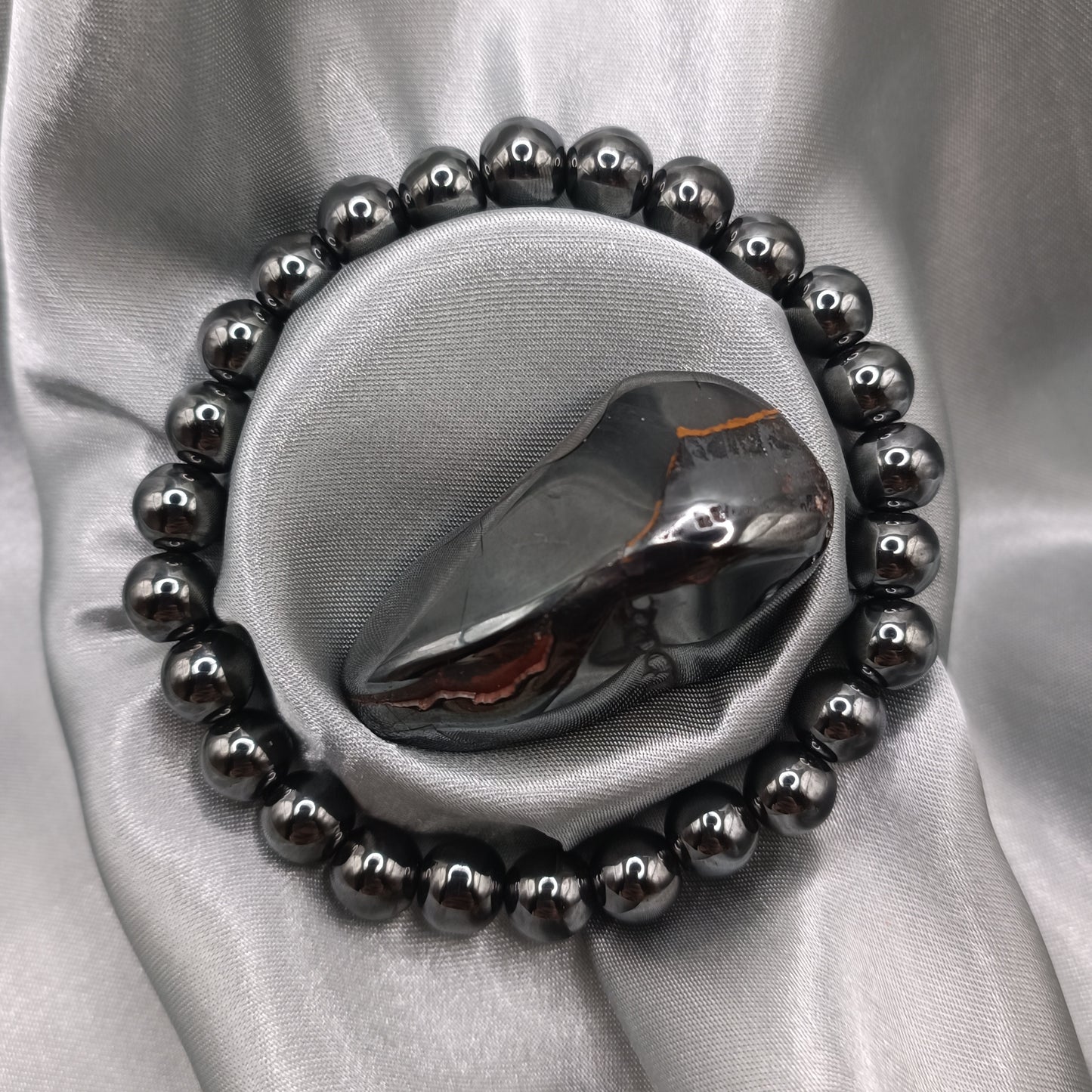 Bracelet boules - Hématite - 8mm