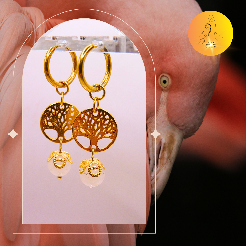 Boucles d'oreilles - Jade blanc