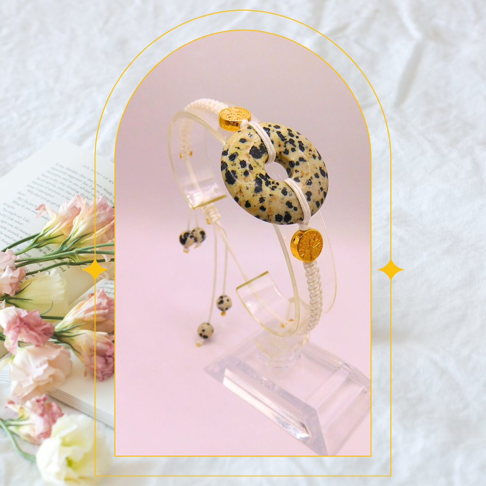 Bracelet Donut - Jaspe Dalmatien