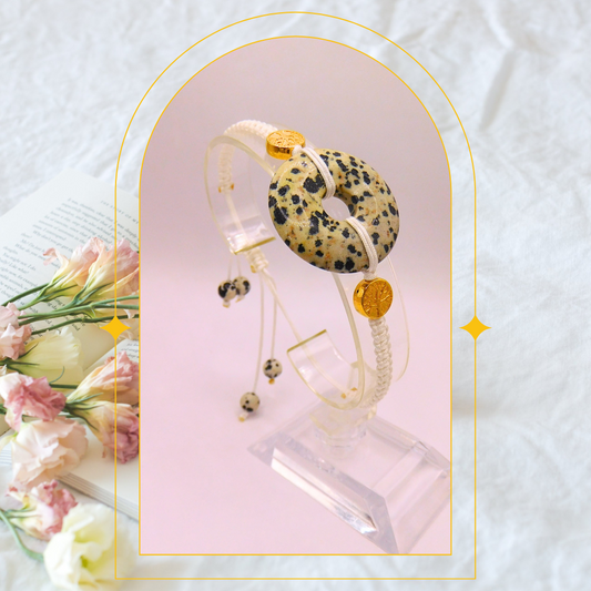 Bracelet Donut - Jaspe Dalmatien