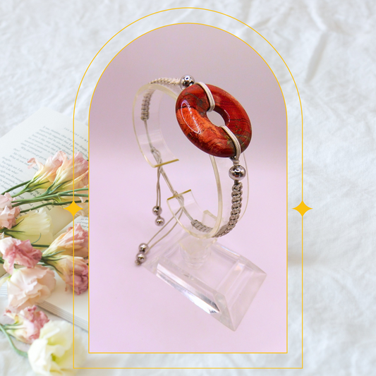 Bracelet Donut - Jaspe Rouge