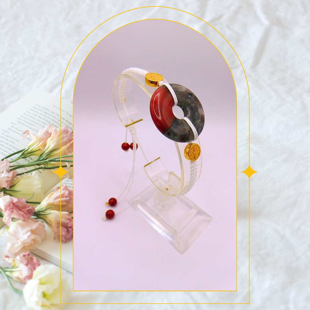 Bracelet Donut - Jaspe héliotrope