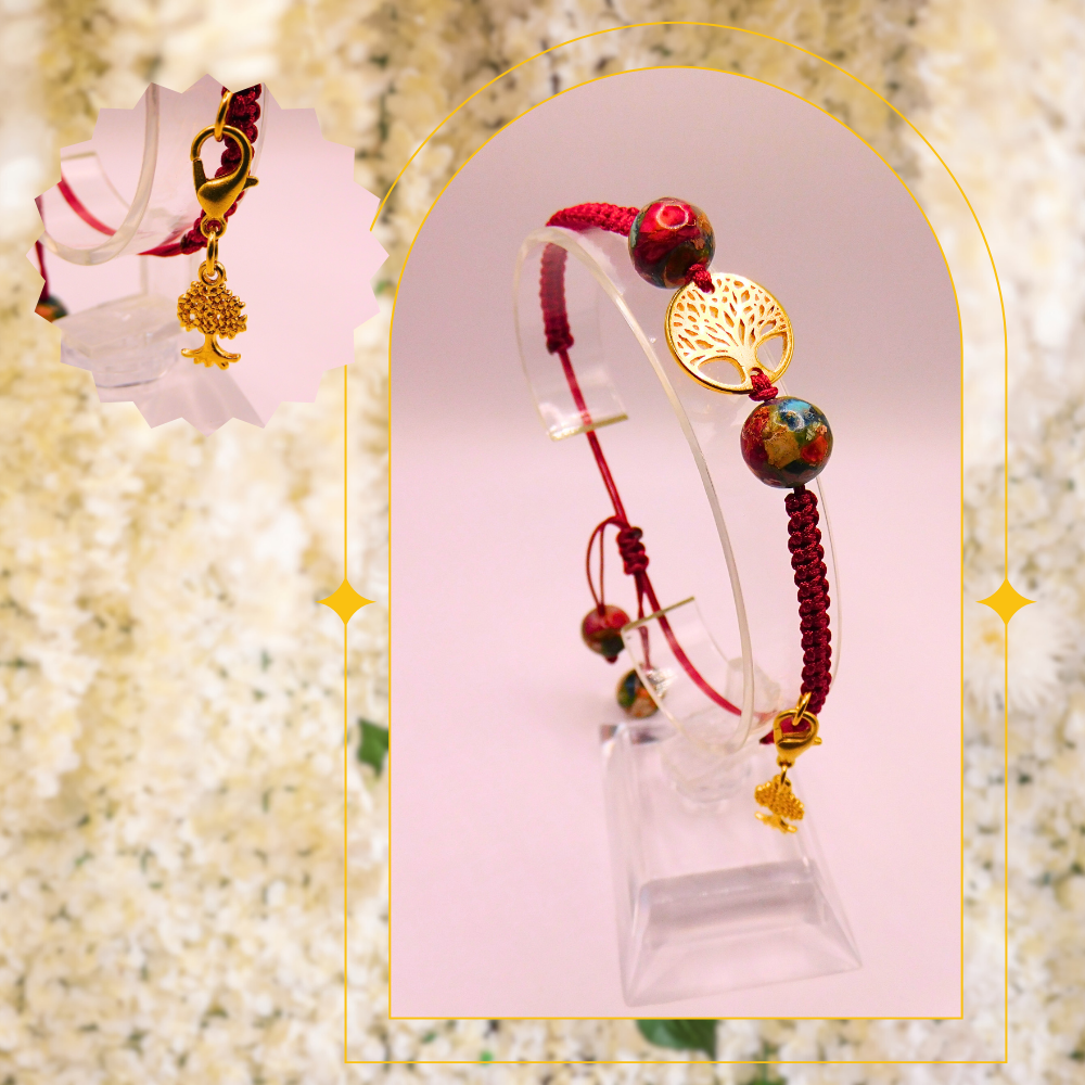 Bracelet Arbre de vie - Jaspe impérial multicolore