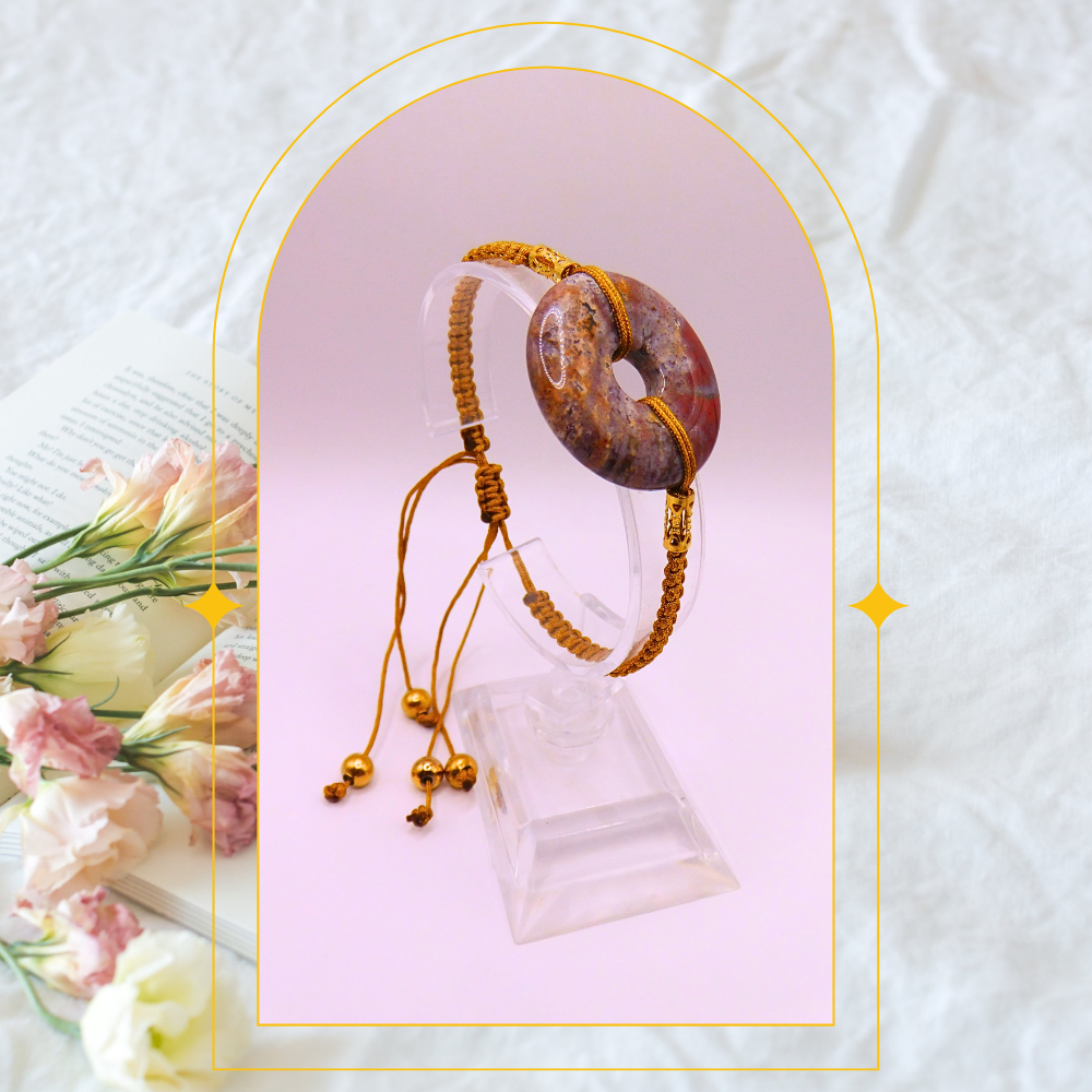 Bracelet Donut - Jaspe océan