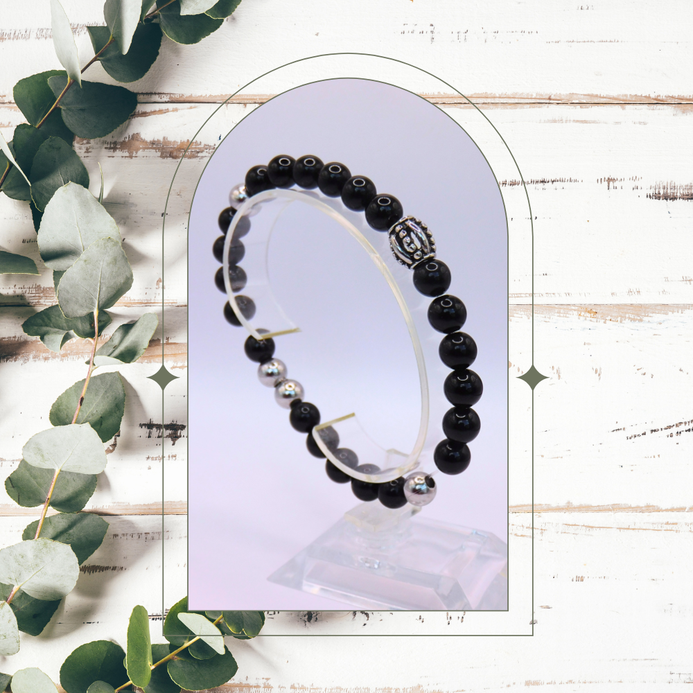 Bracelets hommes - Obsidienne noire