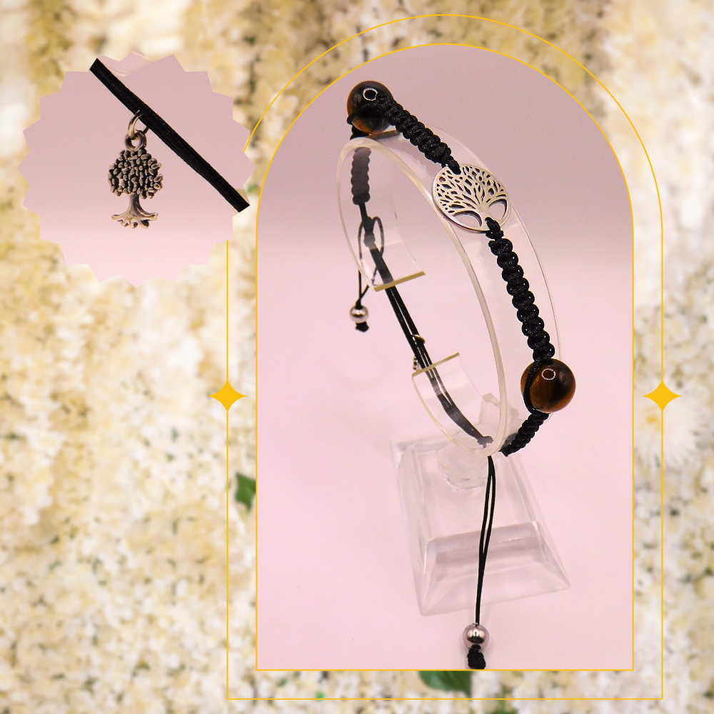 Bracelet Arbre de vie - Oeil de tigre