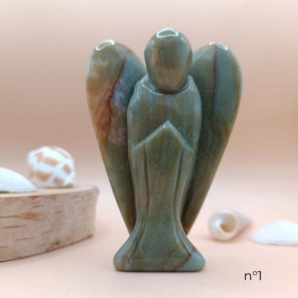 Statuette - Ange en agate indienne