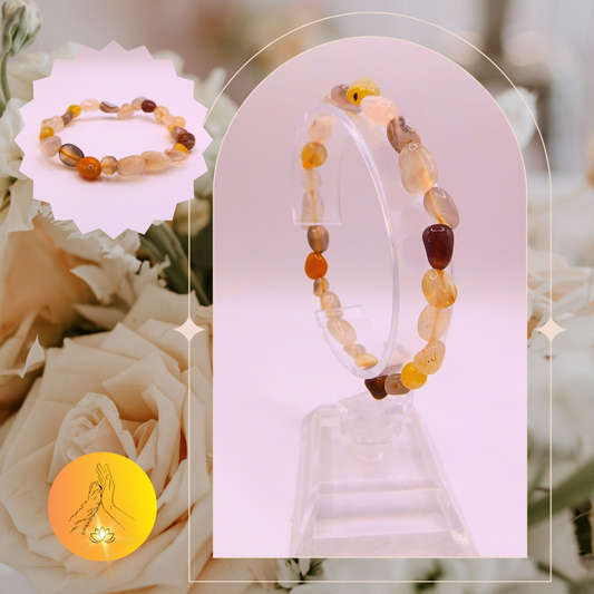 Bracelet pierres roulées - Agate Botswana