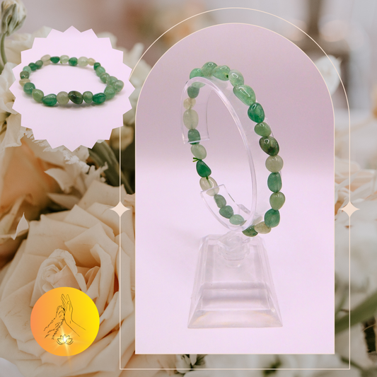 Bracelet pierres roulées - Aventurine verte