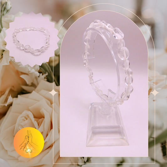 Bracelet pierres roulées - Cristal de roche