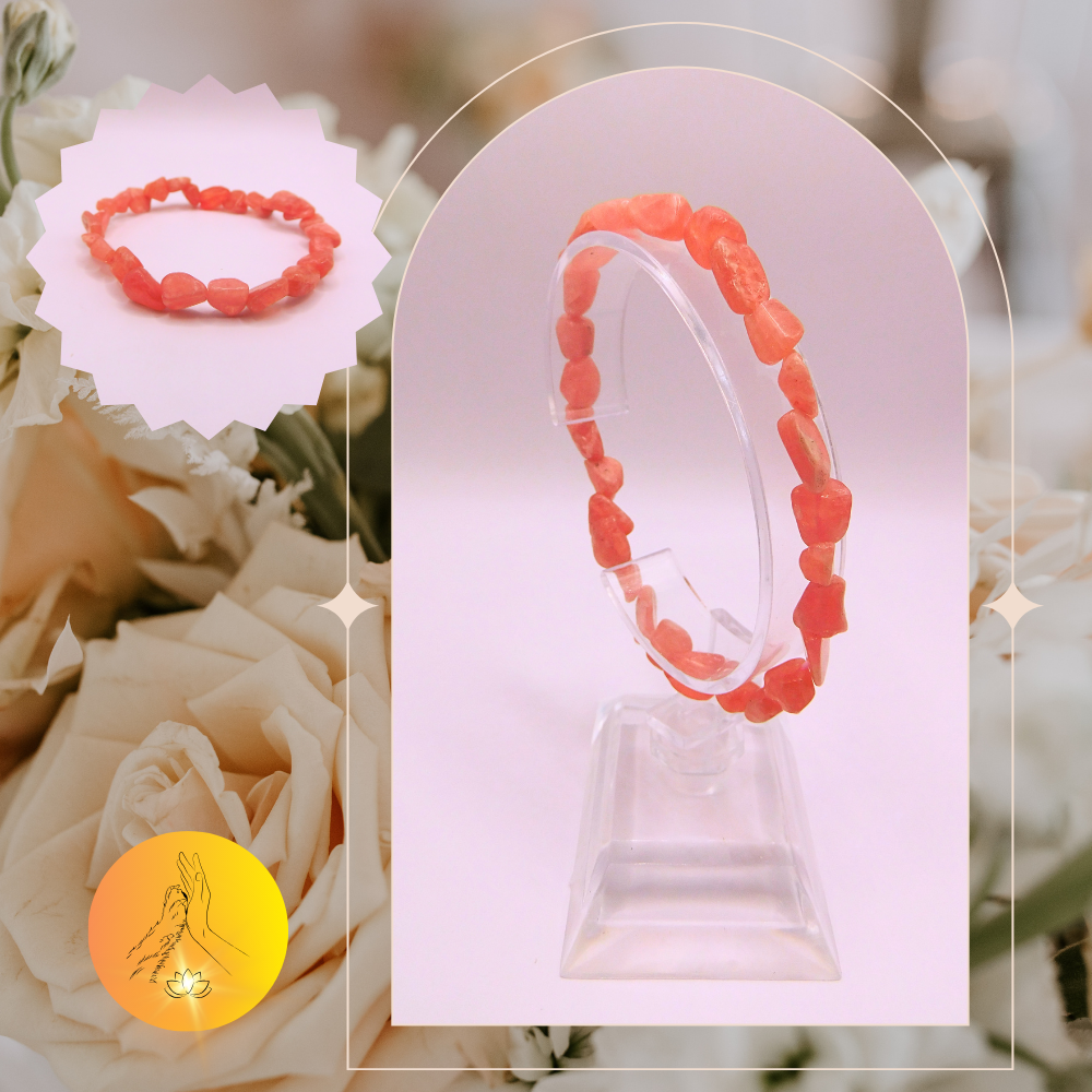 Bracelet pierres roulées - Rhodochrosite