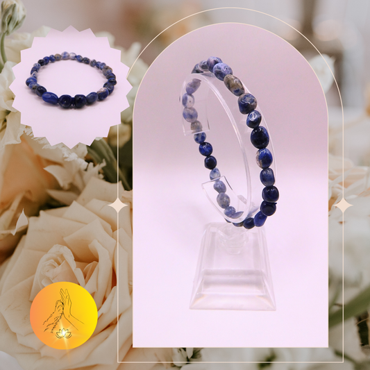 Bracelet pierres roulées - Sodalite