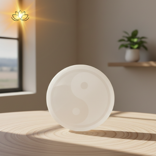 Plaque de sélénite - Yin et Yang