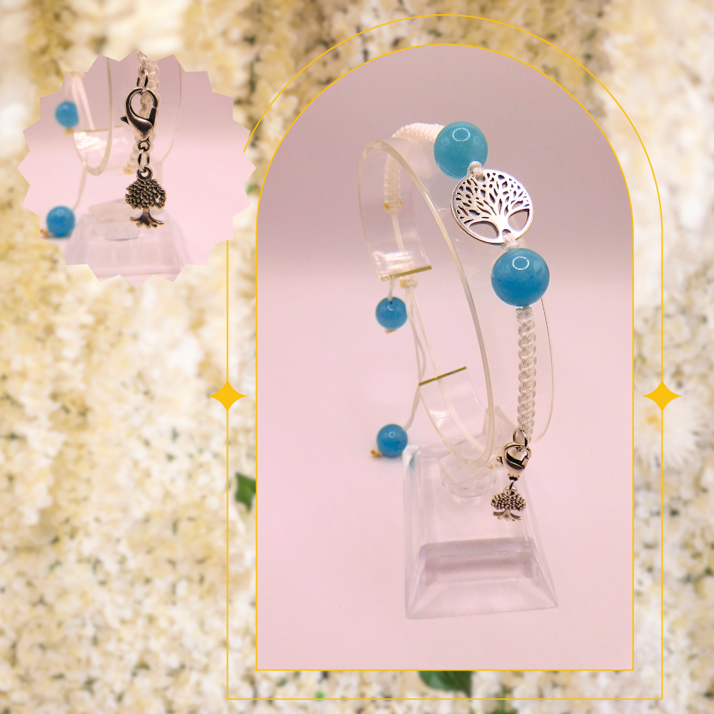 Bracelet Arbre de vie - Quartz bleu