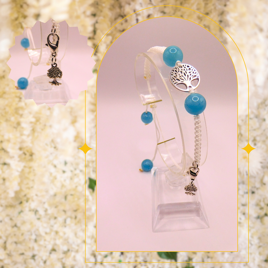 Bracelet Arbre de vie - Quartz bleu