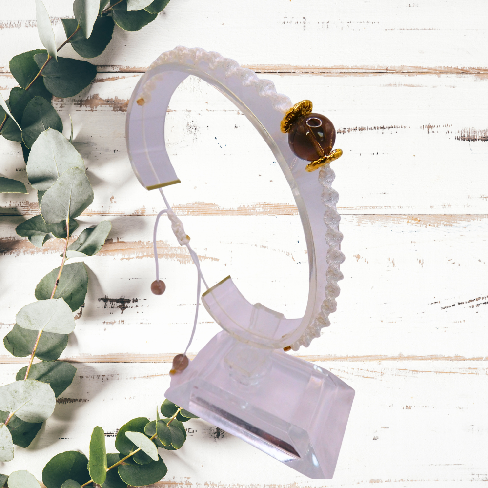 Bracelet artisanal - Quartz fumé