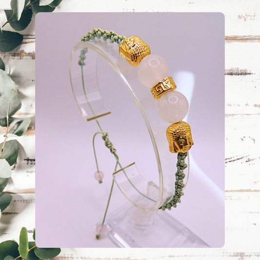 Bracelet artisanal - Quartz rose