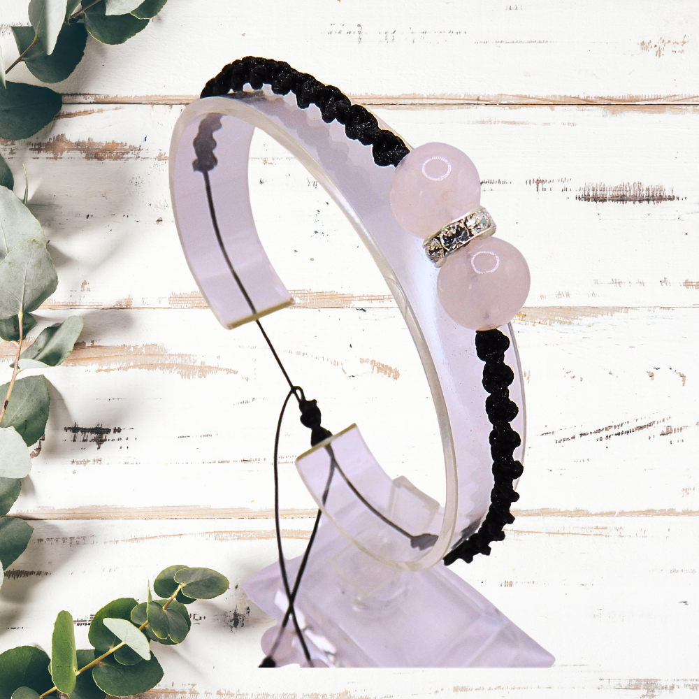 Bracelet artisanal - Quartz rose