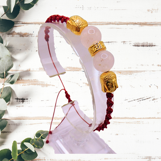 Bracelet artisanal - Quartz rose