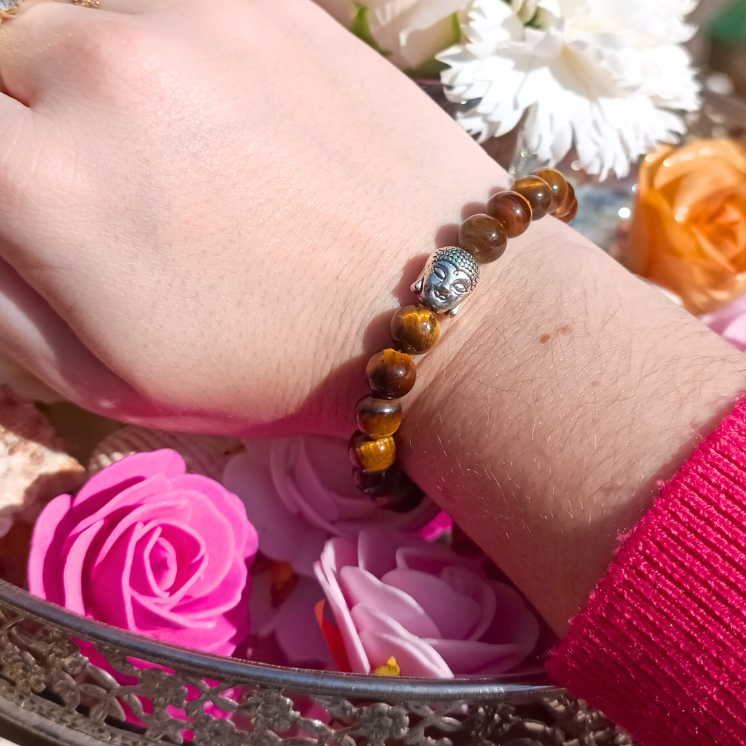 Bracelet Bouddha - Oeil de tigre