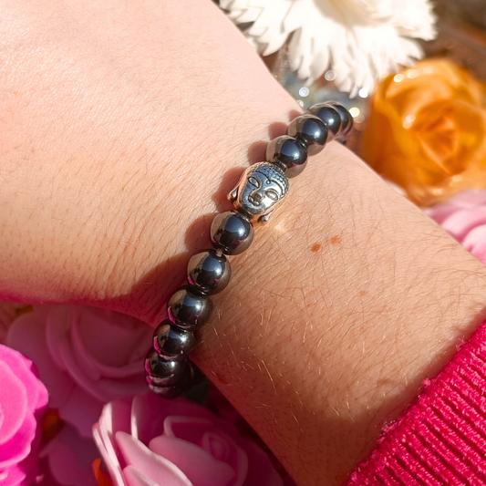 Bracelet Bouddha - Hématite