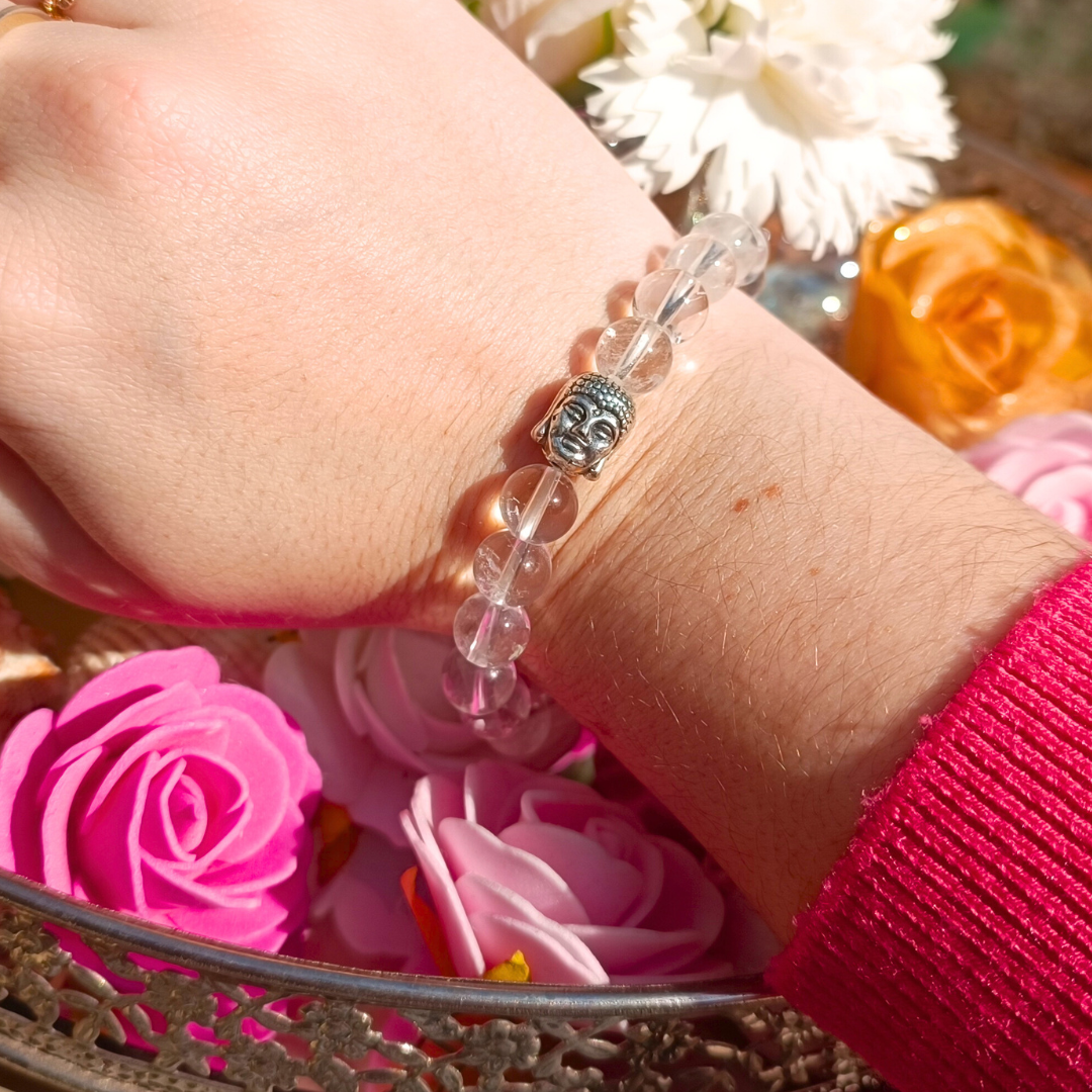 Bracelet Bouddha - Cristal de roche