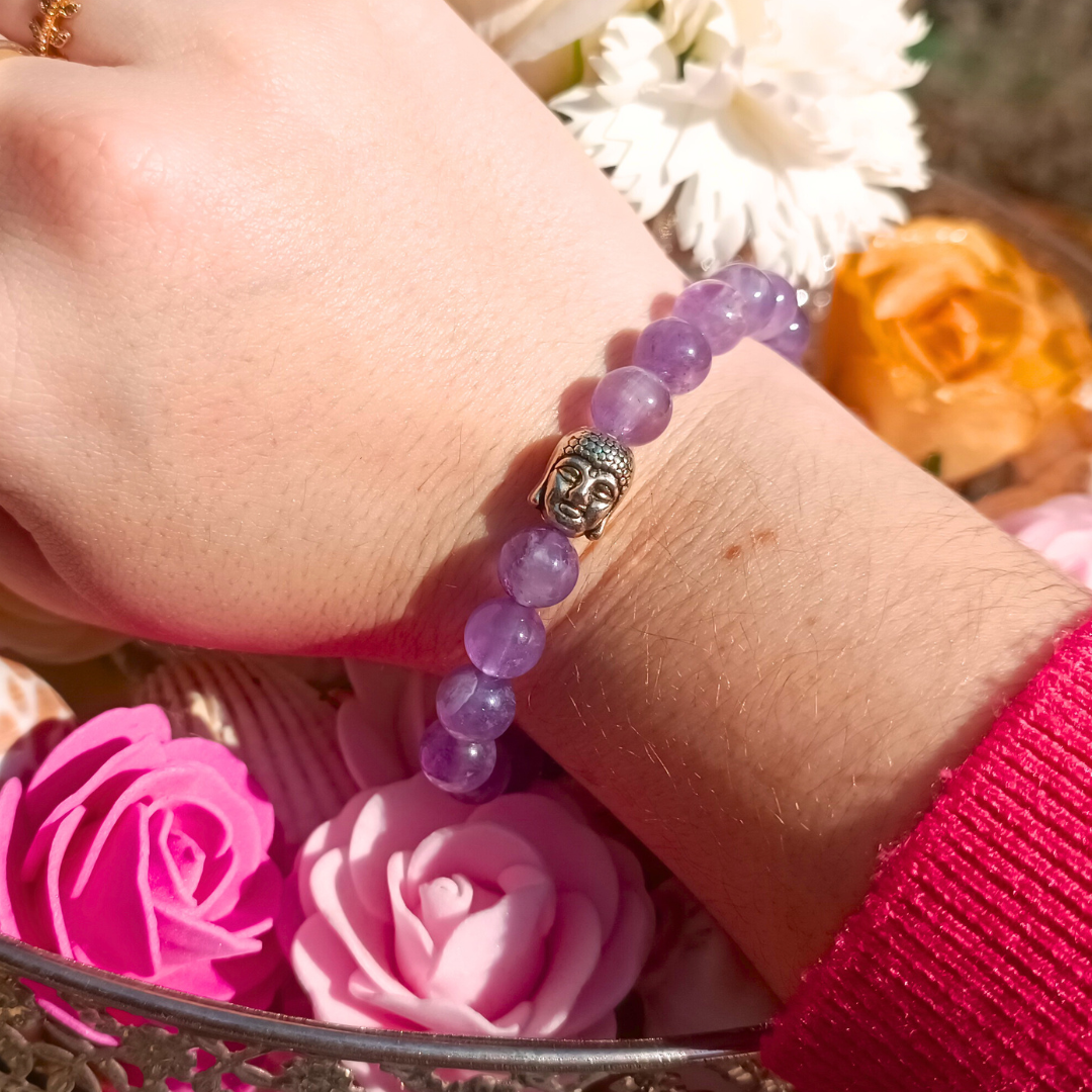 Bracelet Bouddha - Améthyste claire