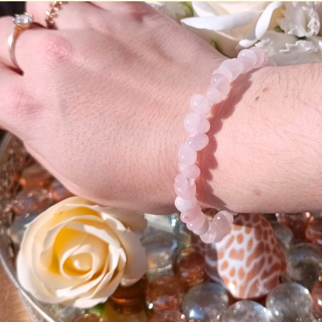 Bracelet baroque - Quartz rose
