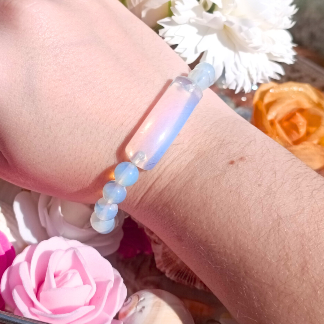 Bracelet gourmette - Opaline