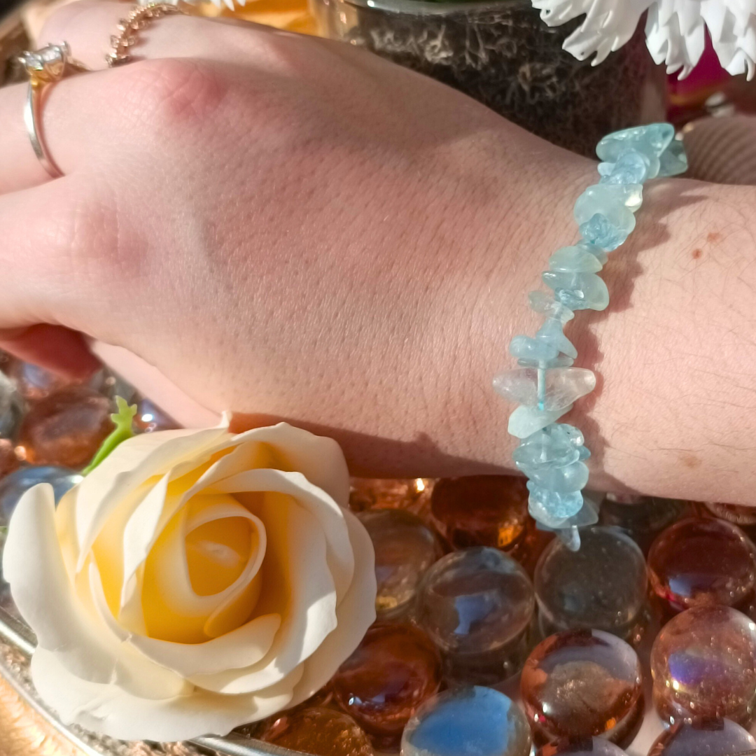 Bracelet baroque - Aigue marine