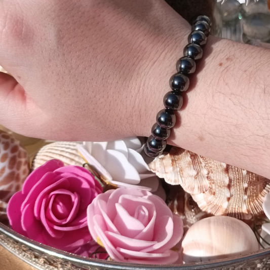 Bracelet boules - Hématite - 8mm