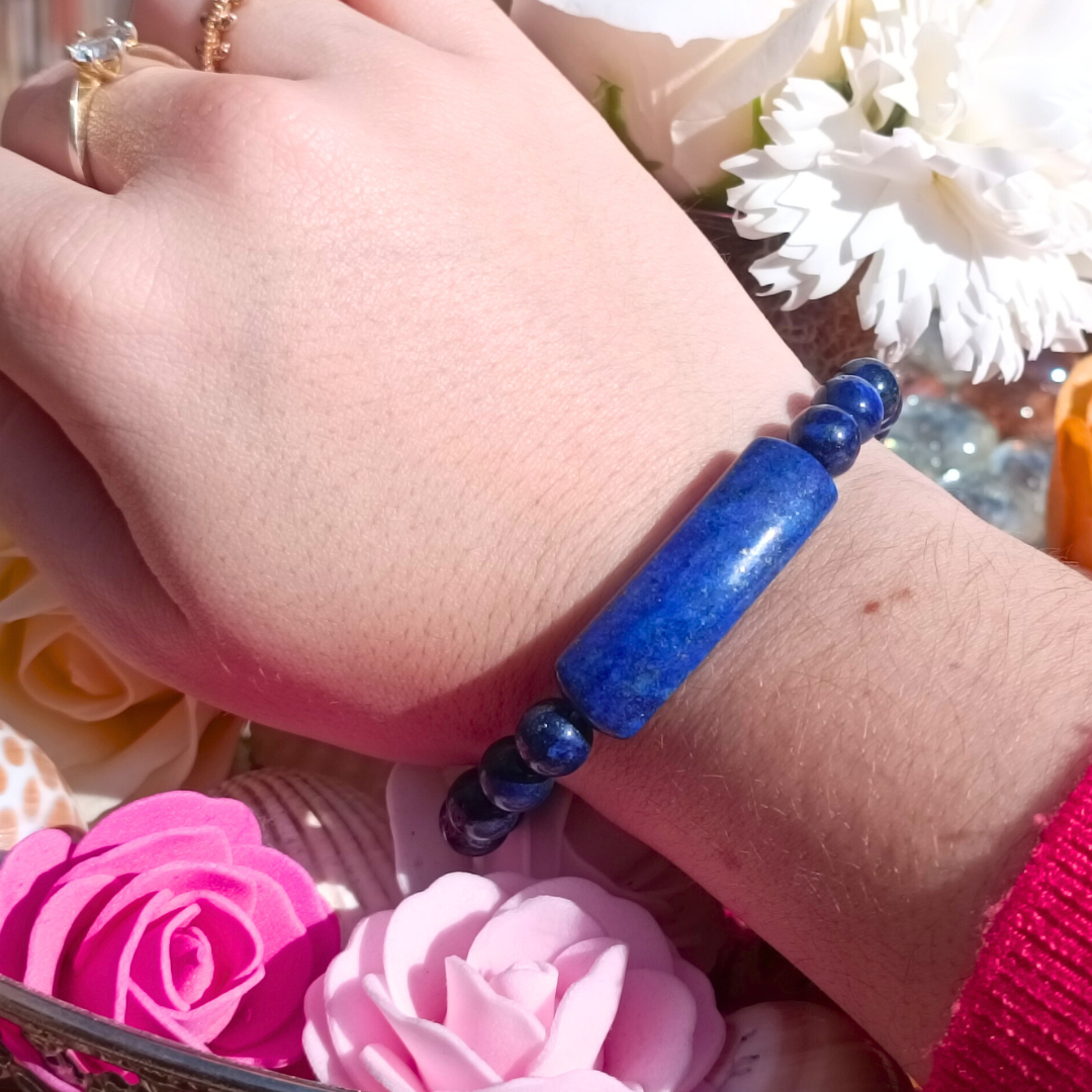Bracelet gourmette - Lapis lazuli