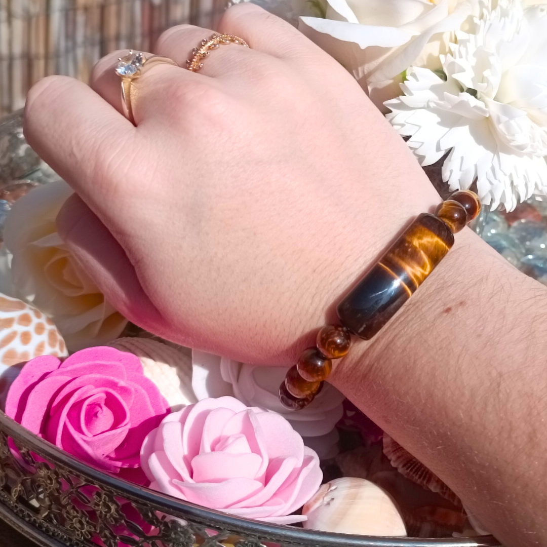 Bracelet gourmette - Œil de tigre