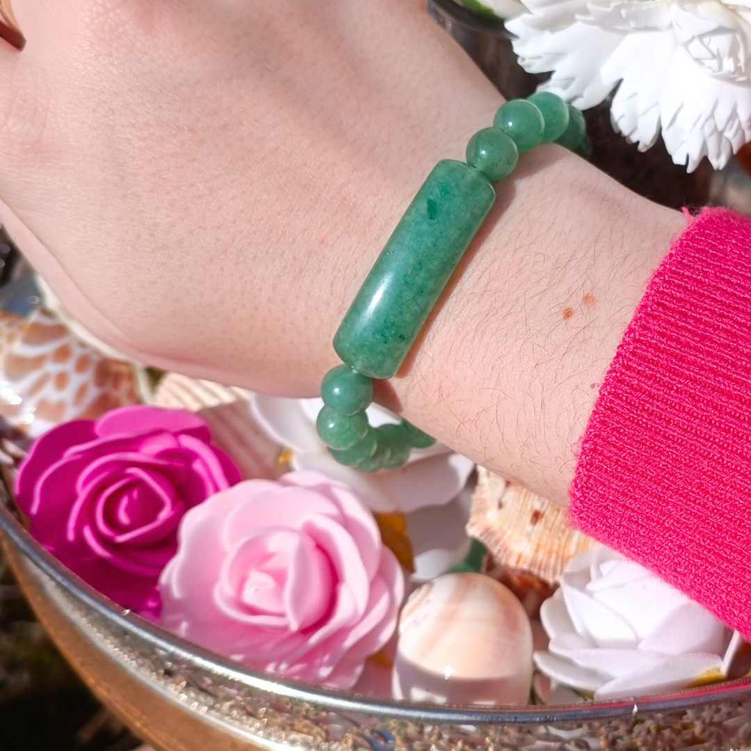 Bracelet gourmette - Aventurine verte