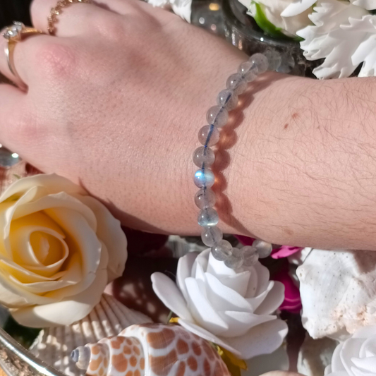 Bracelet boules - Labradorite - 6mm